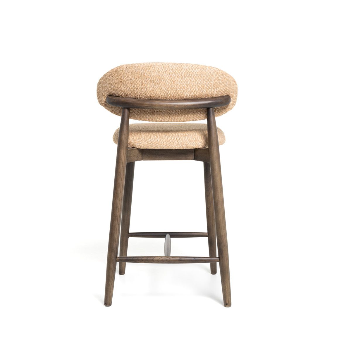 Malmø barstol heltre røkt eik (stoff Lola sennep)