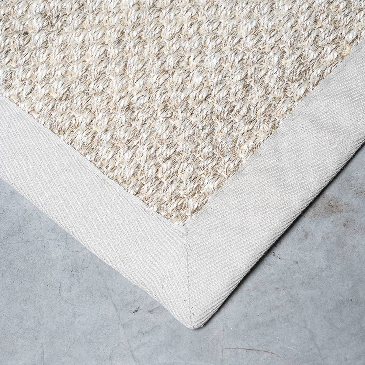 Sisal teppe (80x300 - Sand/beige kant)