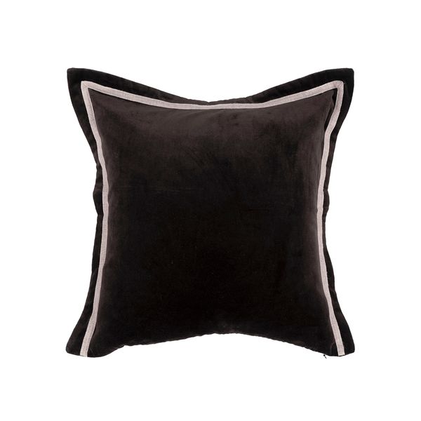 Hovedbilde Lama Pola pute velour med linkant (50x50) brun