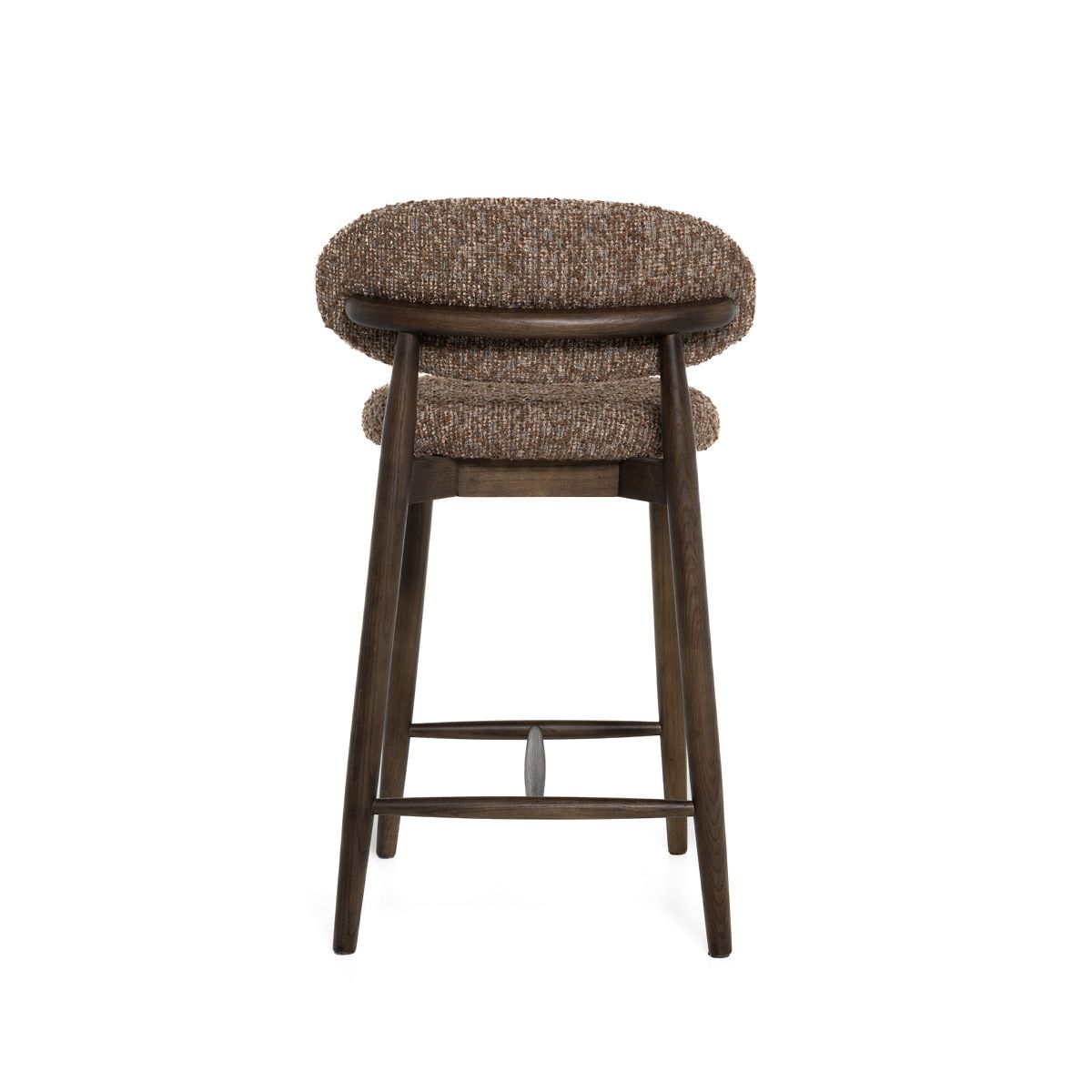 Malmø barstol heltre røkt eik (stoff Nova brun melert)