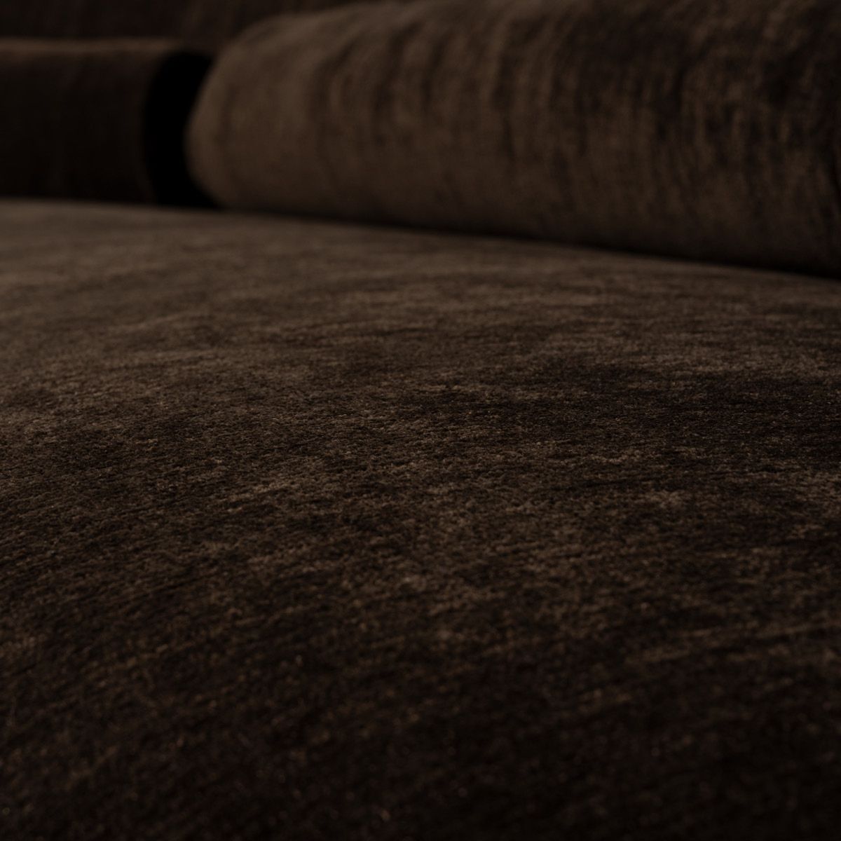Nouvelle sofa (250x90) Randy 12 mørk brun - avtagbare frynser
