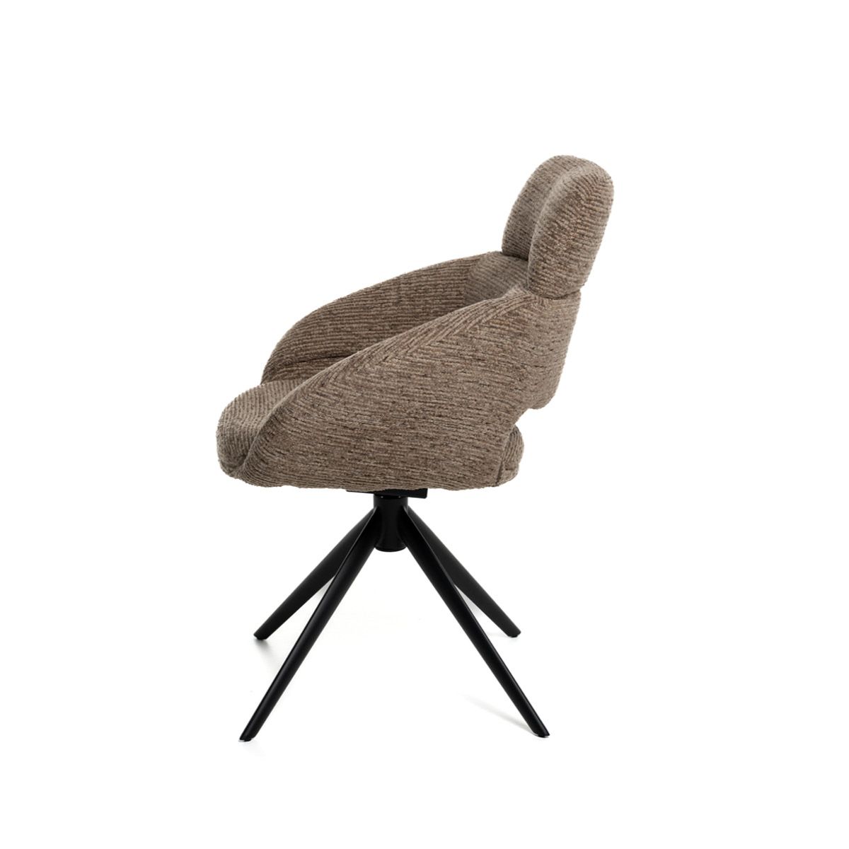 Diego spisestol med sving og vipp (Eyelash lys brun)