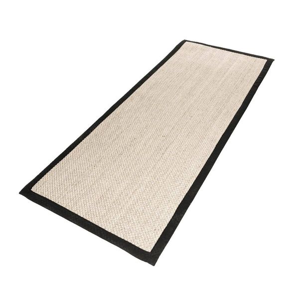 Hovedbilde Sisal teppe (90x200 - Sand/sort kant)