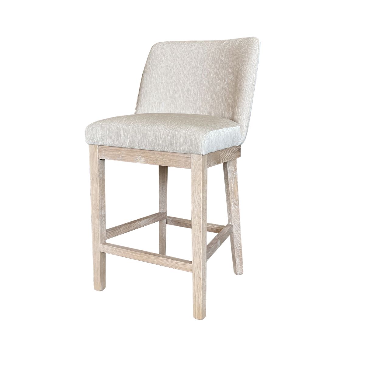 Hedda barstol (Boston krem) lys eik ramme og ben