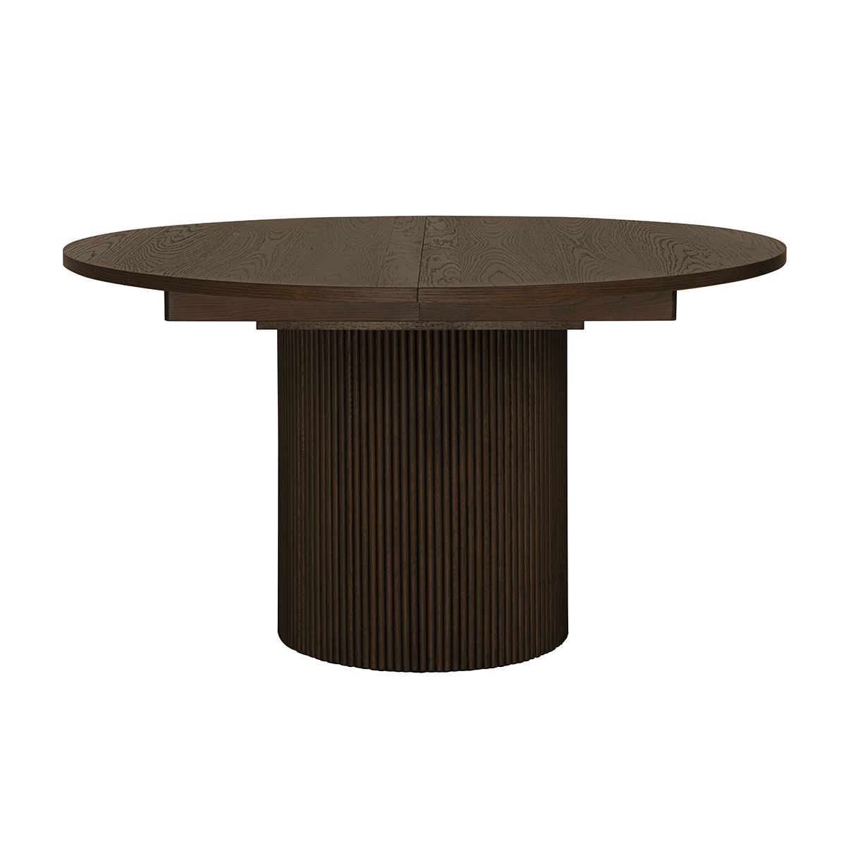 Noor rundt spisebord ø120 (170) med 1 tilleggsplate (røkt eik)