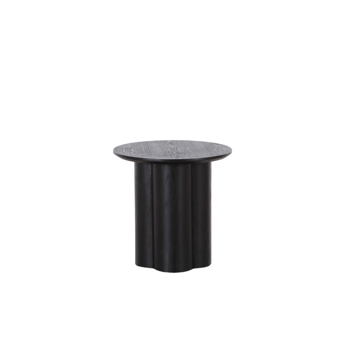 Ripple sidebord (sort ask finèr) ø50 h50