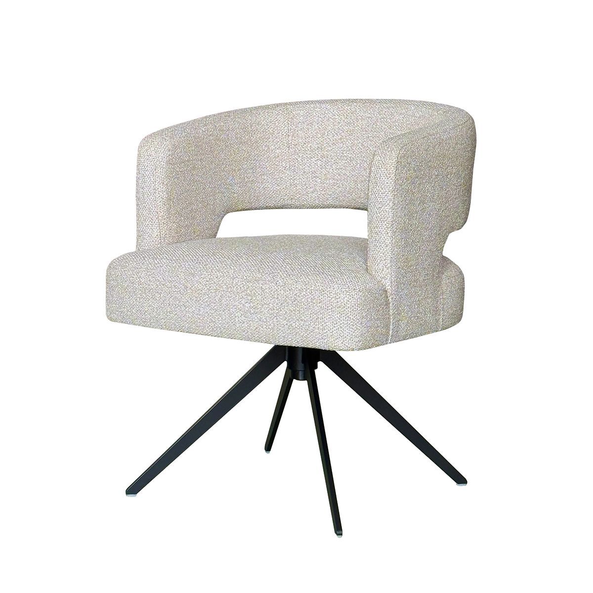 Marcel spisestol med sving (Sunset beige melert)