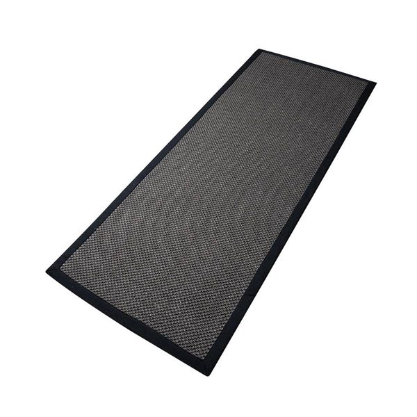 Hovedbilde Sisal teppe (100x300 - Antrasitt/sort kant)
