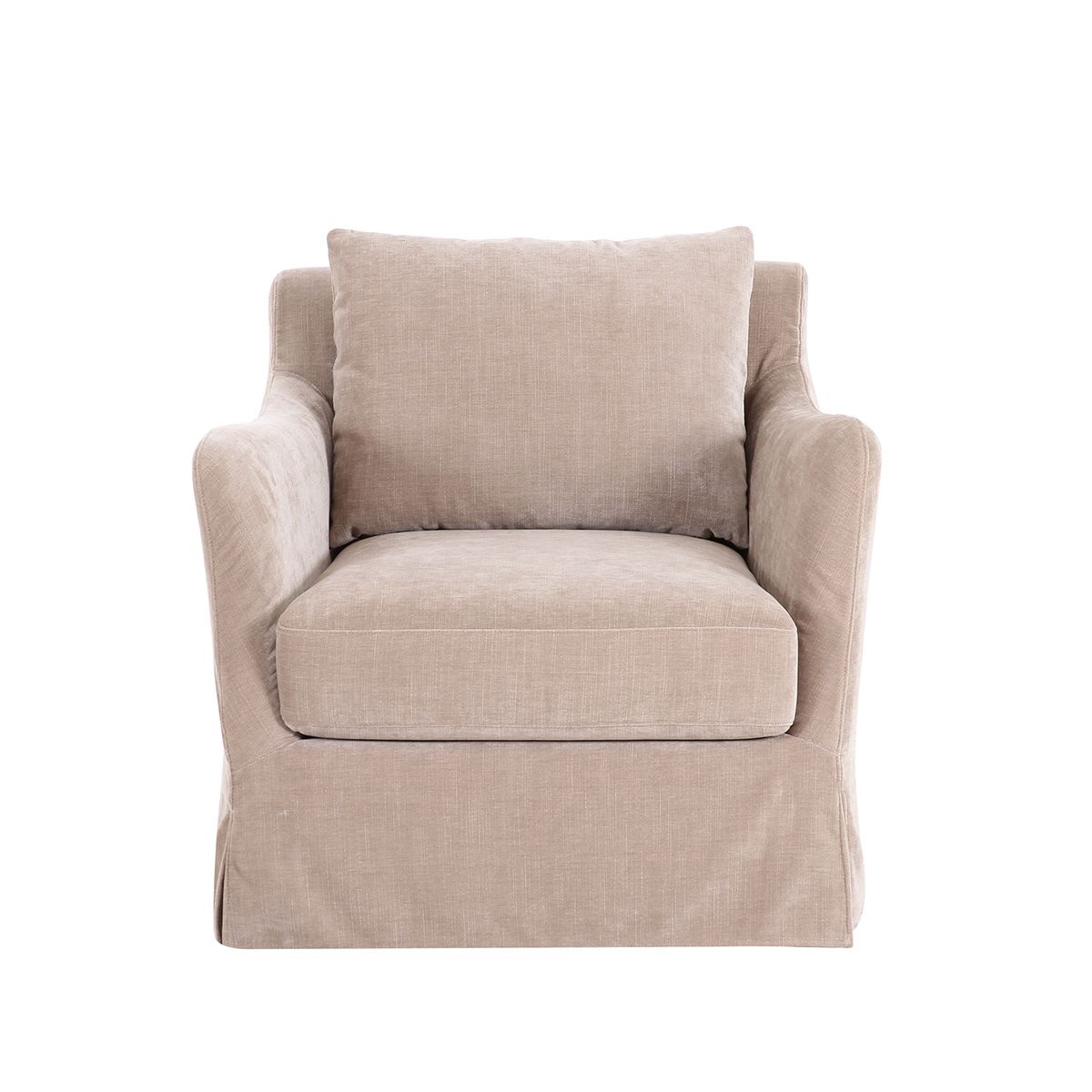 Armand lenestol med sving (beige velour) 83x87x74