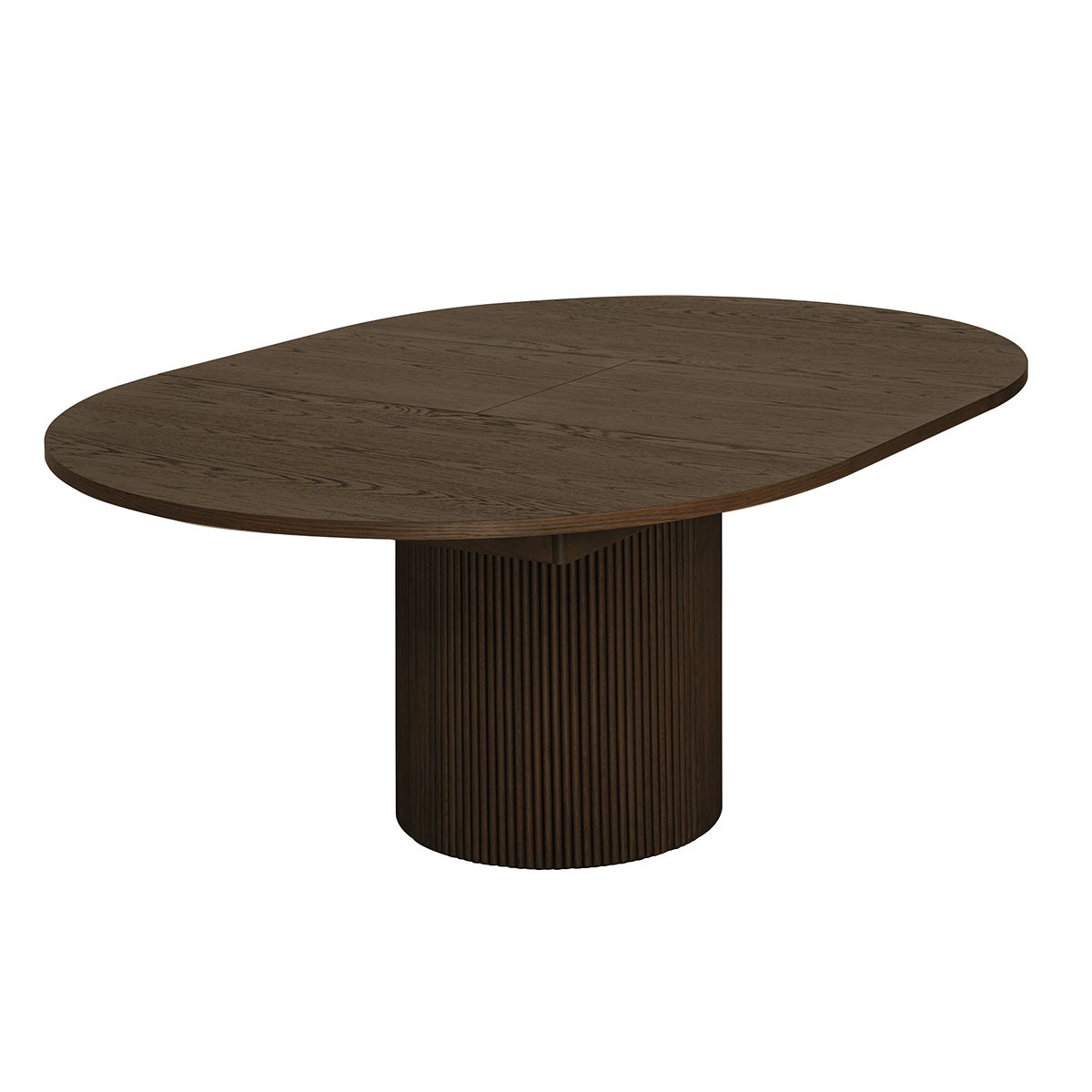 Noor rundt spisebord ø120 (170) med 1 tilleggsplate (røkt eik)