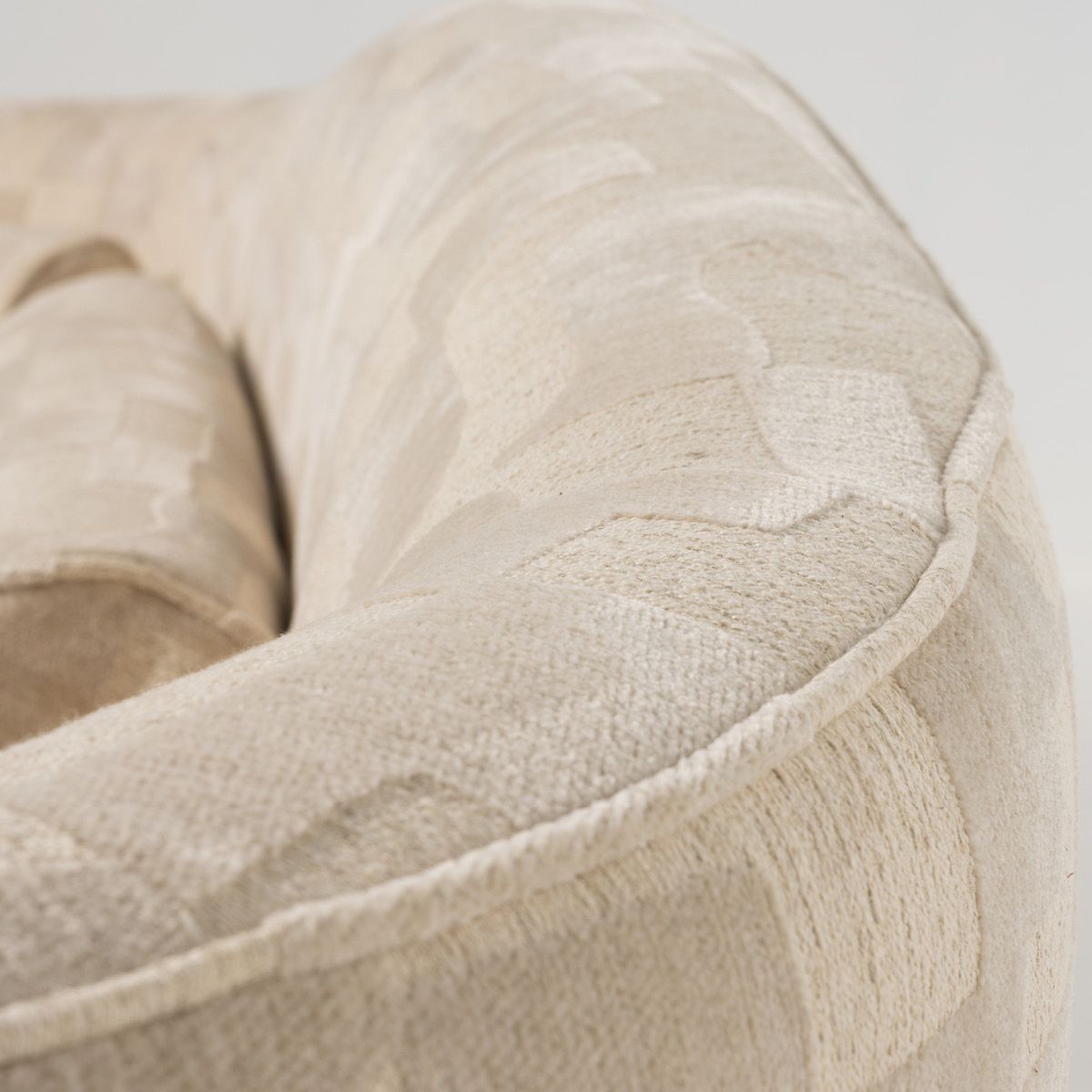 Nouvelle sofa (250x90) Jacquard beige - avtagbare frynser