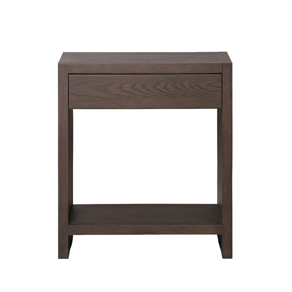 Hovedbilde Mood smalt konsollbord med hylle (røkt eik - 70x40x80)