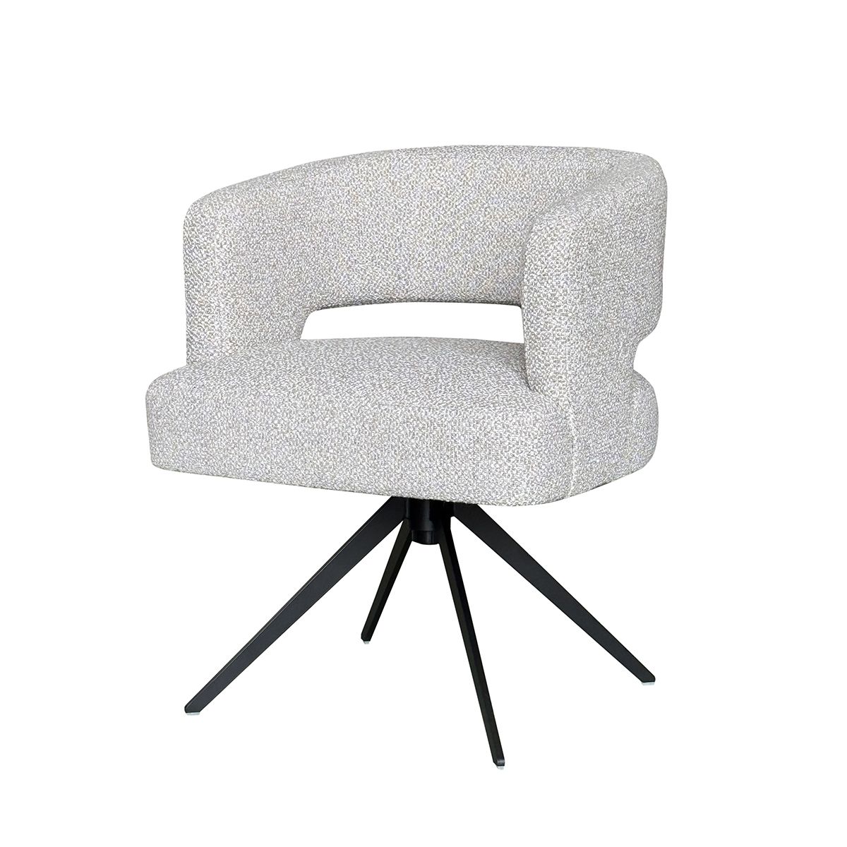 Marcel spisestol med sving (Boucle sand melert)