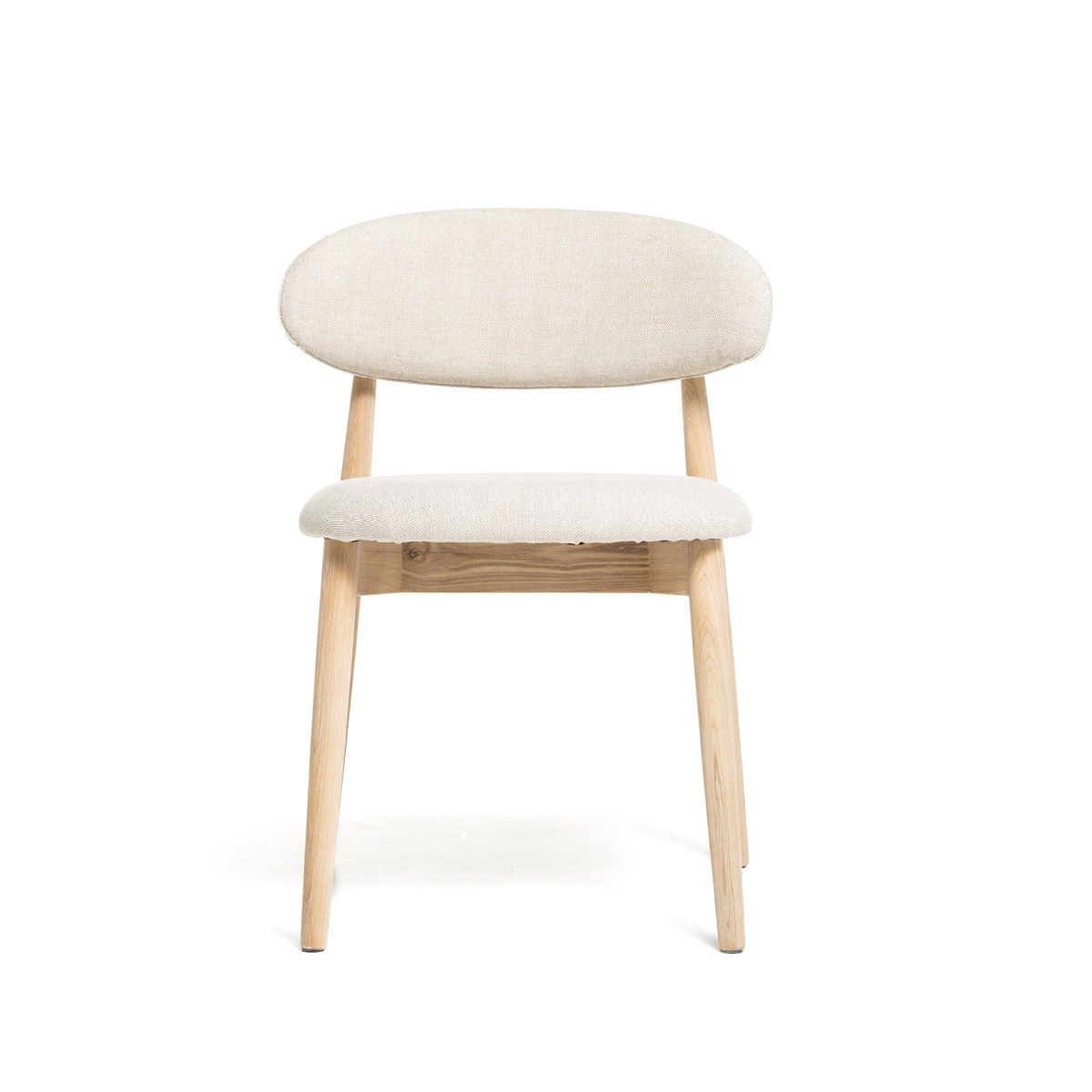 Malmø spisestol heltre lys eik (stoff Lin beige)