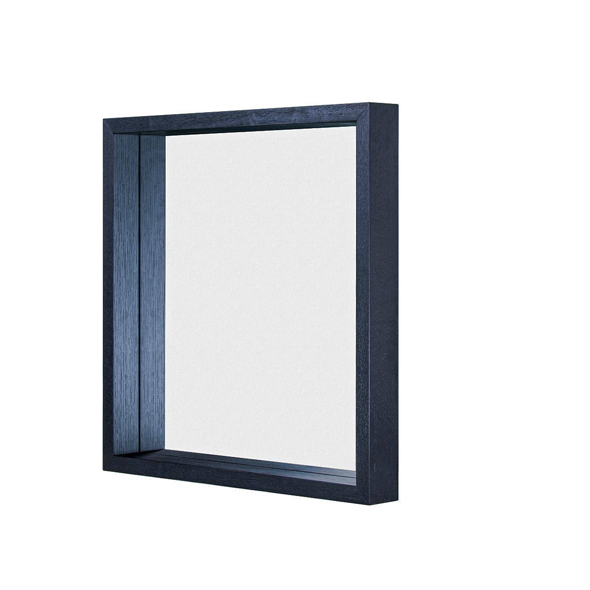 Geilo speil med dyp ramme (sort eik - 70x70x8)