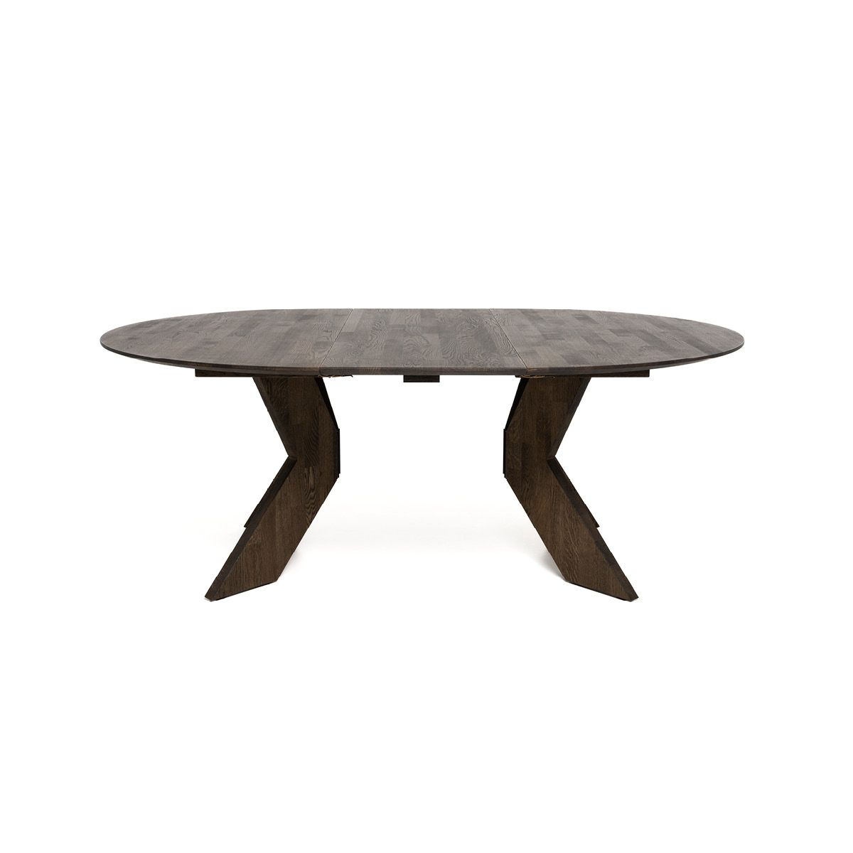 Aspen rundt spisebord ø140 (240) med 2 tilleggsplater røkt heltre eik