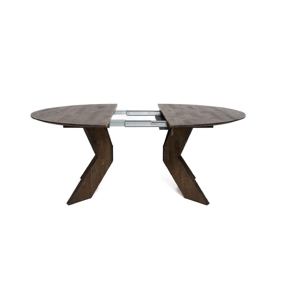 Aspen rundt spisebord ø140 (340) med 4 tilleggsplater røkt heltre eik