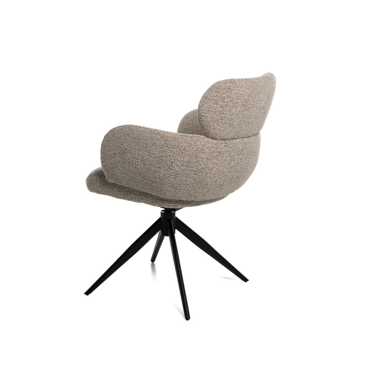 Matteo spisestol med sving og vipp (Present gråbrun melert)